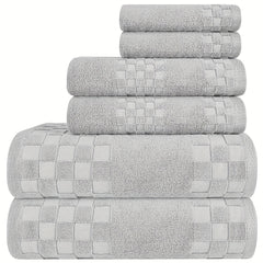 6pcs Soft Bath Towel Set Anti Odor Highly Absorbent Lightweight Spa Towel