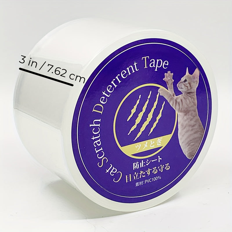 Cat Scratch Tape 100% Transparent Clear Double Sided Deterrent