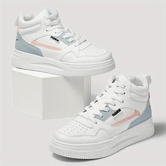 Colorblock Platform Skate Shoes High Top Sneakers