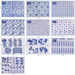 1PC Ceramic Glaze Flower Paper Jingdezhen High Temperature Underglaze Paste Flow