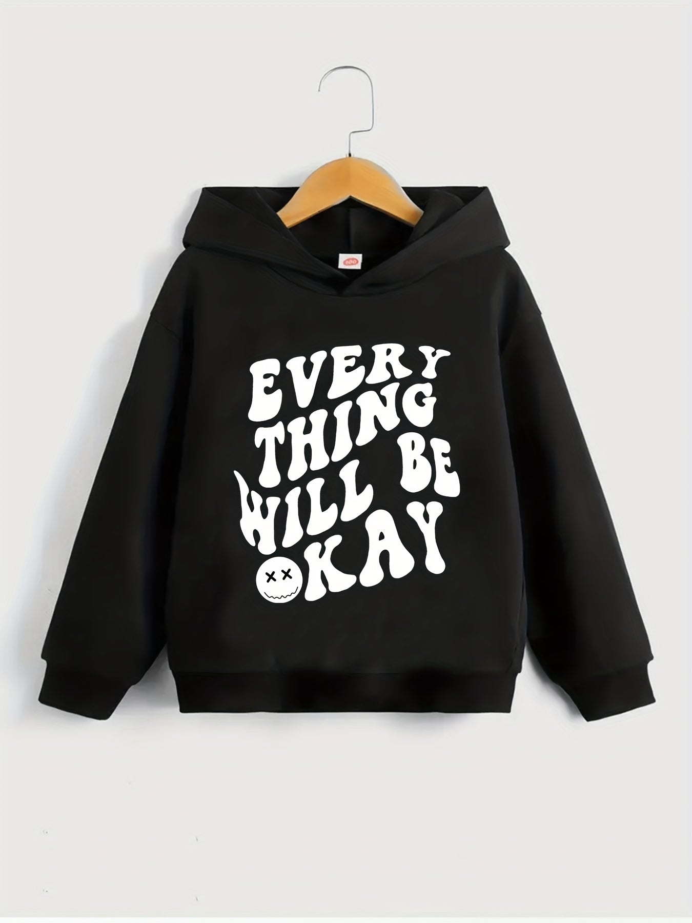 Girls 'Everything Will Be Ok' Print Hoodie Sweatshirt