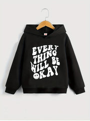 Girls 'Everything Will Be Ok' Print Hoodie Sweatshirt