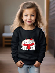 OERYUI Kitty Graphic Sweatshirt for Kids