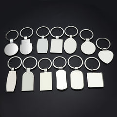 1pc Metal Keychain Blank Keyring Stainless Steel Keyplate