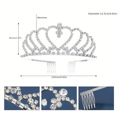 Rhinestone Decor Headband Tiara Bridal Wedding Headwear Hair Accessory