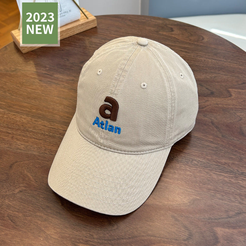 Unisex Breathable Adjustable Baseball Cap With Letter Embroidery