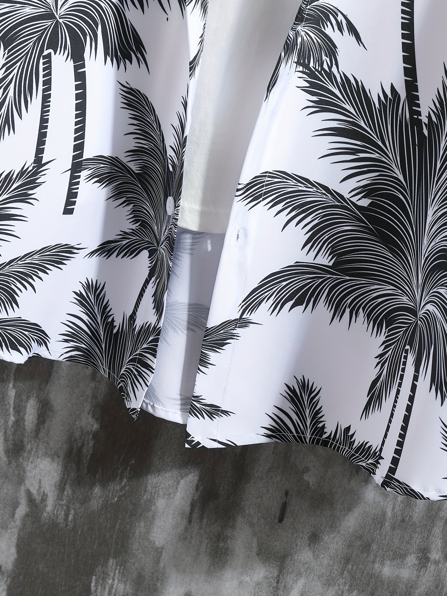 Coconut Palm Print Men's 2Pcs Casual Summer Outfit