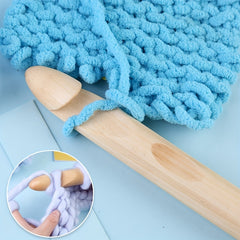 11pcs Wooden Crochet Hooks 25mm Wooden Handle Crochet Hook Bamboo Knitting Croch