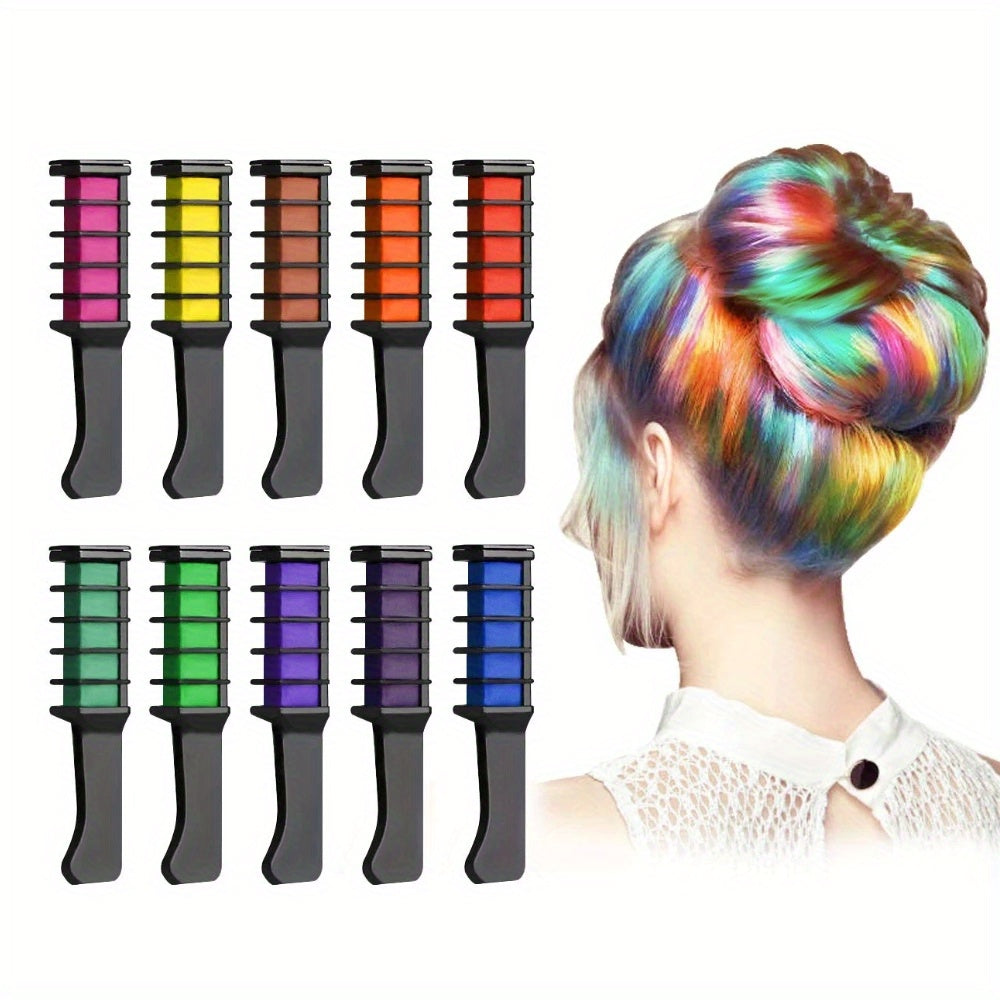Hair Chalk Temporary Dye Pen Comb DIY Holiday Party Hair Painting