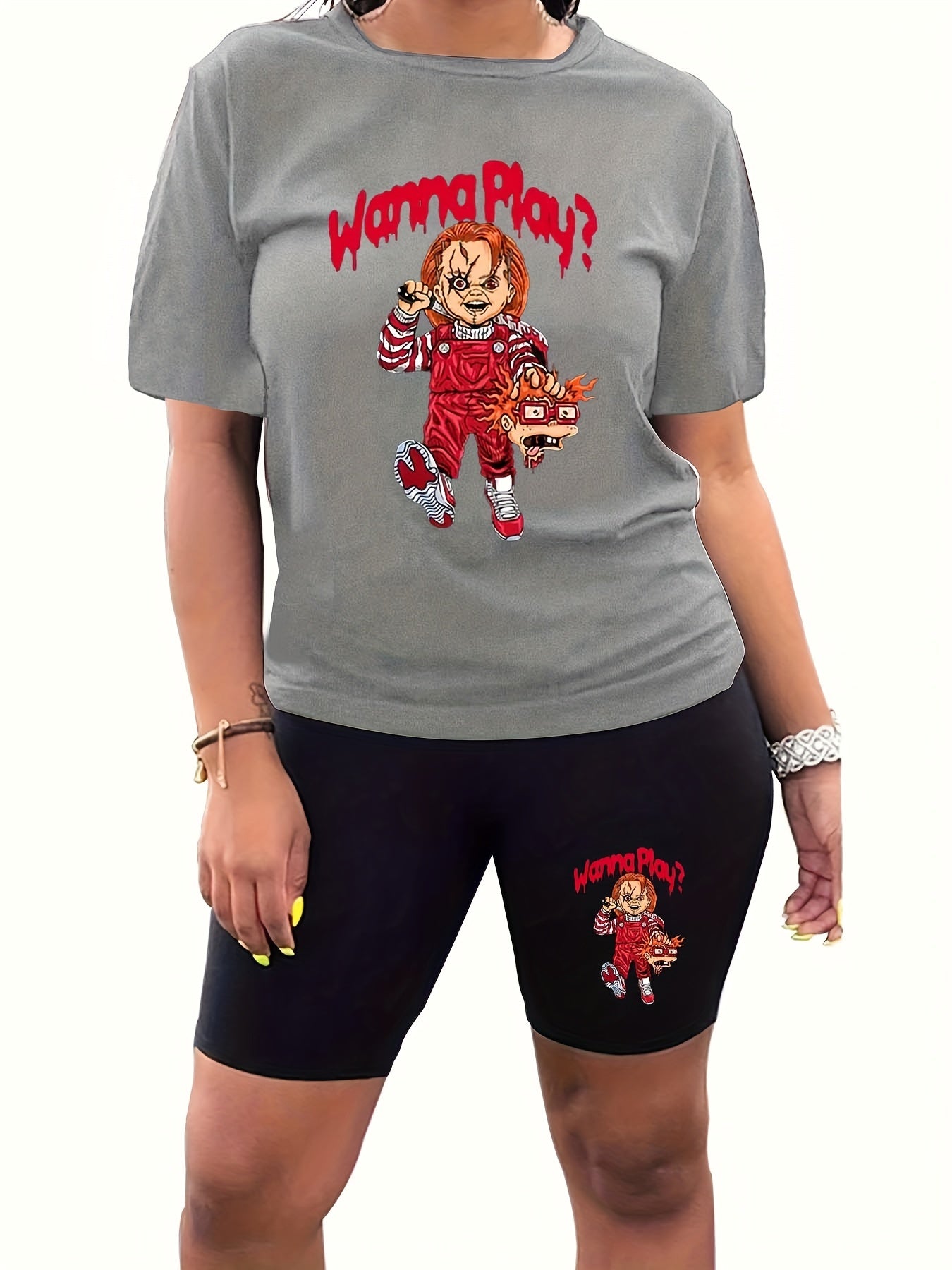 Horror Cartoon Two Piece Set