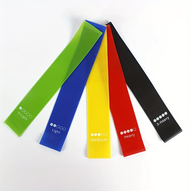 5pcs Yoga Resistance Tension Bands For Squat Hip Leg Exercise