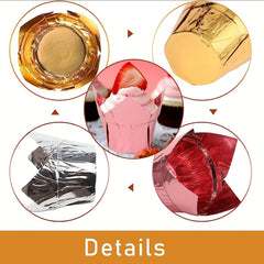 50pcs Aluminum Foil Tulip Muffin Cups Cupcake Liners Waterproof Laminating Paper