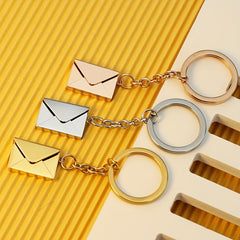 Personalized Engraved Envelope Pendant Keychain