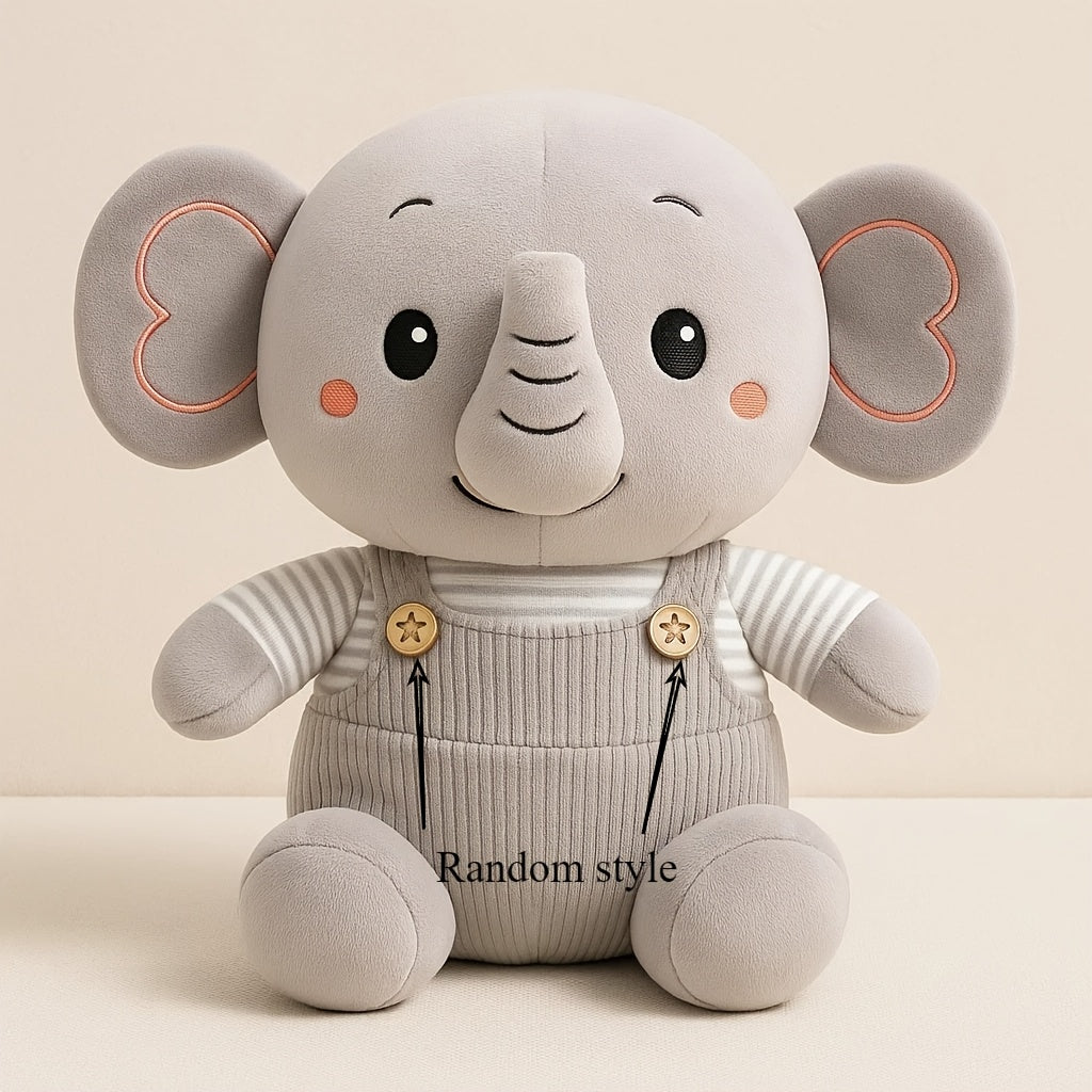 Elephant Plush Toy Doll Overalls Elephant Doll Gift Activity Gift