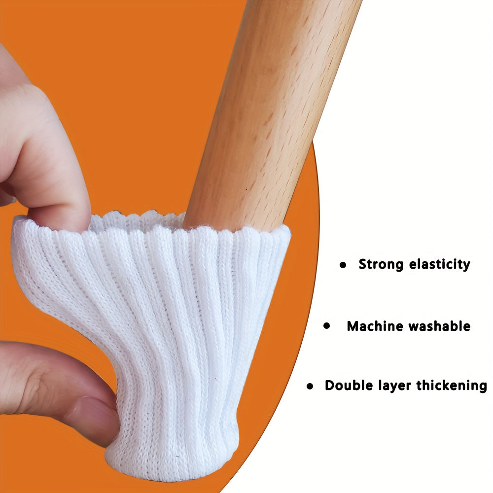 24pcs Chair Leg Protectors Knitted Furniture Socks Floor Protector Anti-slip