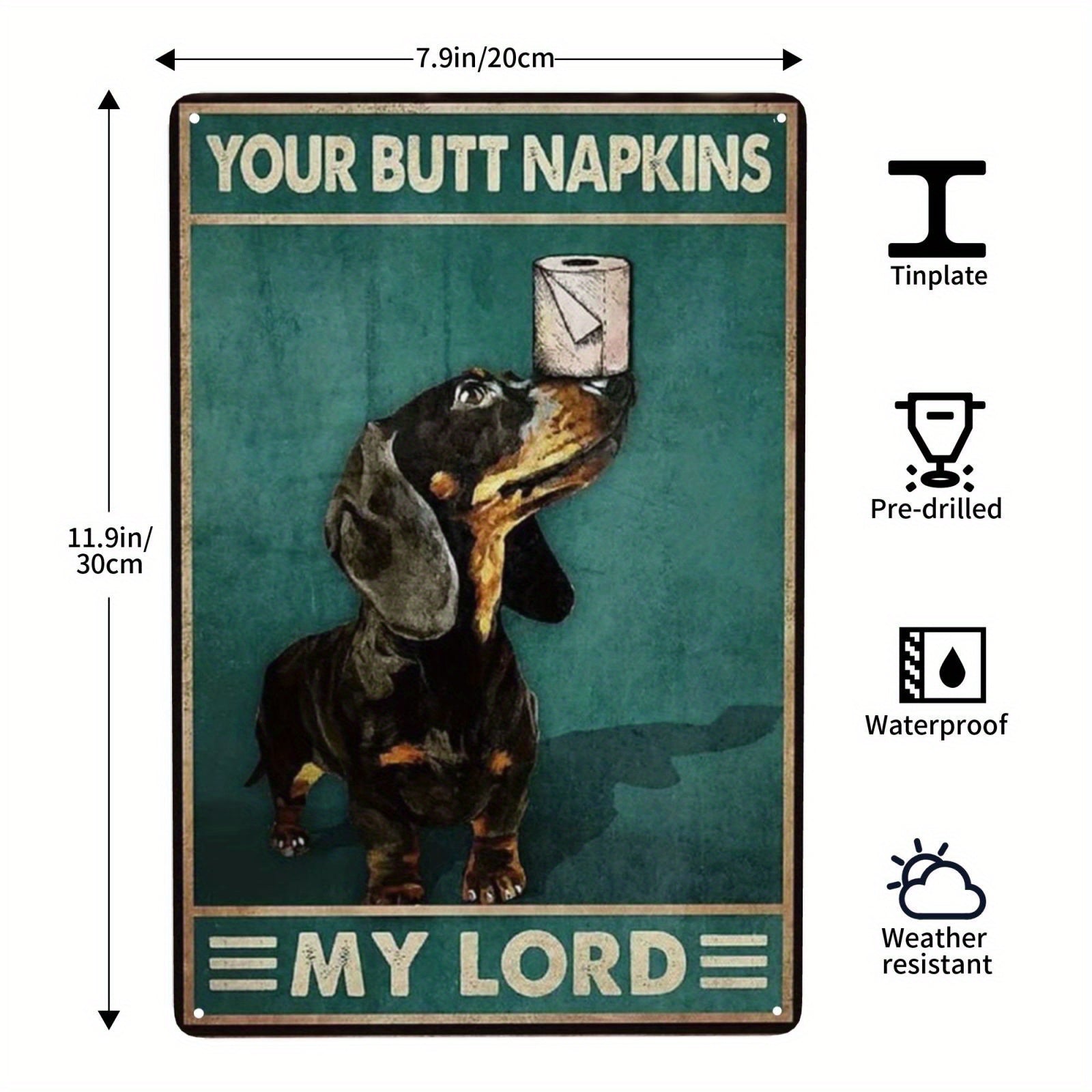 Bathroom Tin Sign Roll Paper No Job Is Finished Poster Toilet Decoration