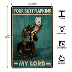 Bathroom Tin Sign Roll Paper No Job Is Finished Poster Toilet Decoration