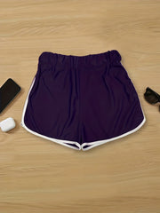 Casual Sporty Shorts with Contrast Trim for Women