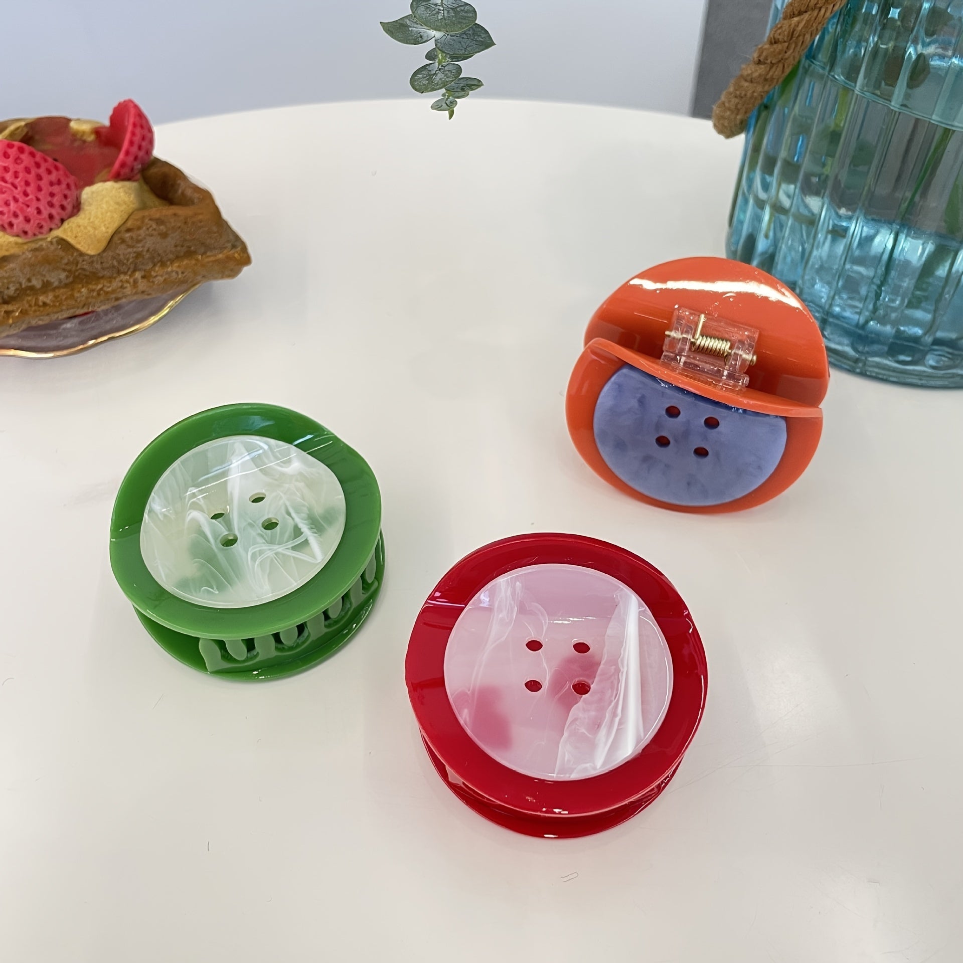 Round Candy Button Hairpin Small Button Headwear