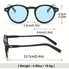 Men's Retro Round Sunglasses UV Resistant for Holiday Beach