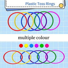 12pcs Plastic Toss Rings for Carnival Games Party Favors