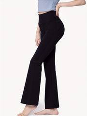 Women's Bootcut Solid Yoga Fitness Running Pants