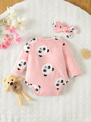 Baby Girls Long Sleeve Graphic Onesie