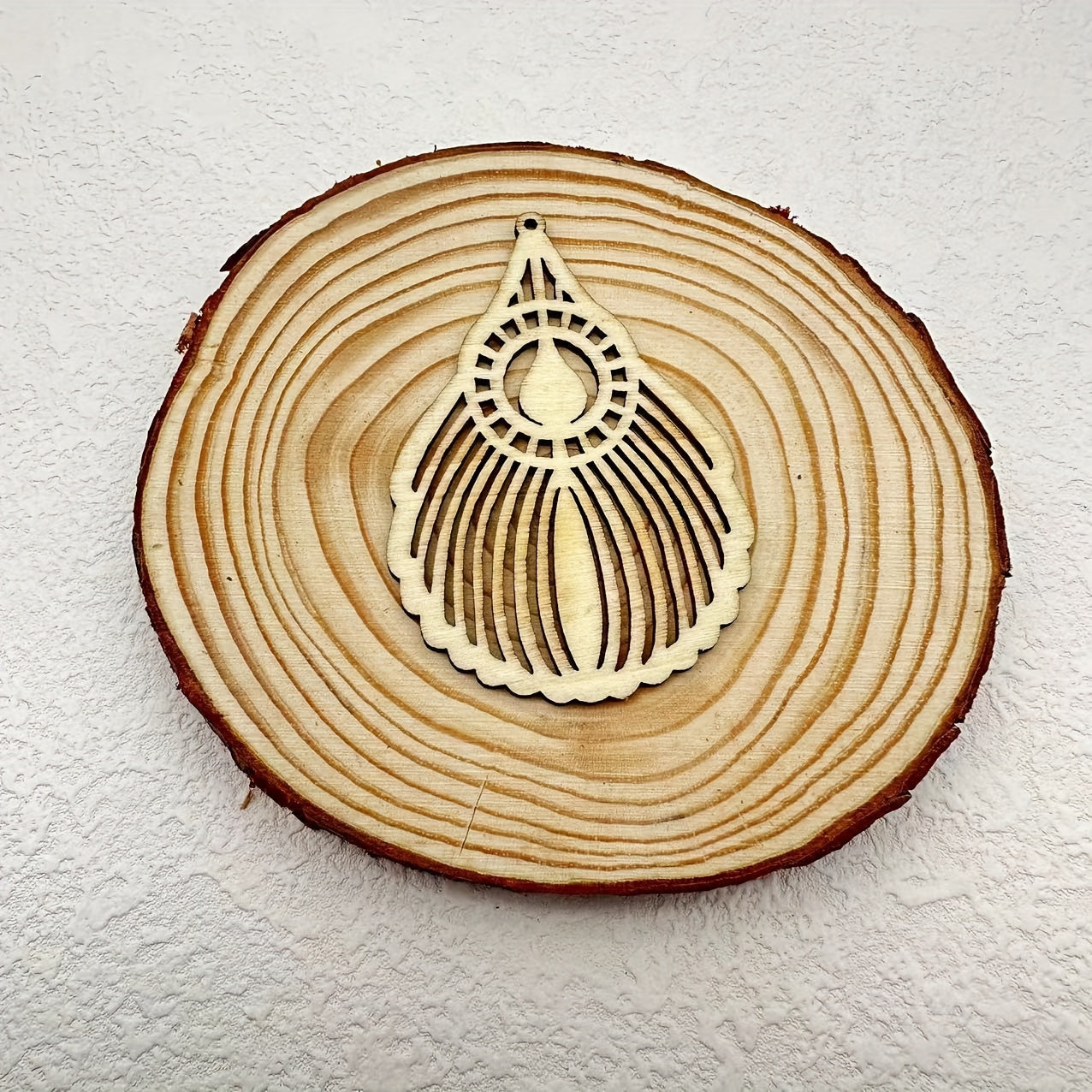 10pcs Hot Air Balloon Shape Sliced Pendant Wooden Earrings Necklace Crafts