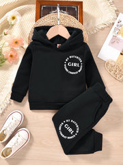Girls Combat Boots Sweatsuit Hoodie & Sweatpants Set