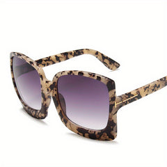 Oversized Square Frame Sunglasses Gradient Lens Vintage Eyewear