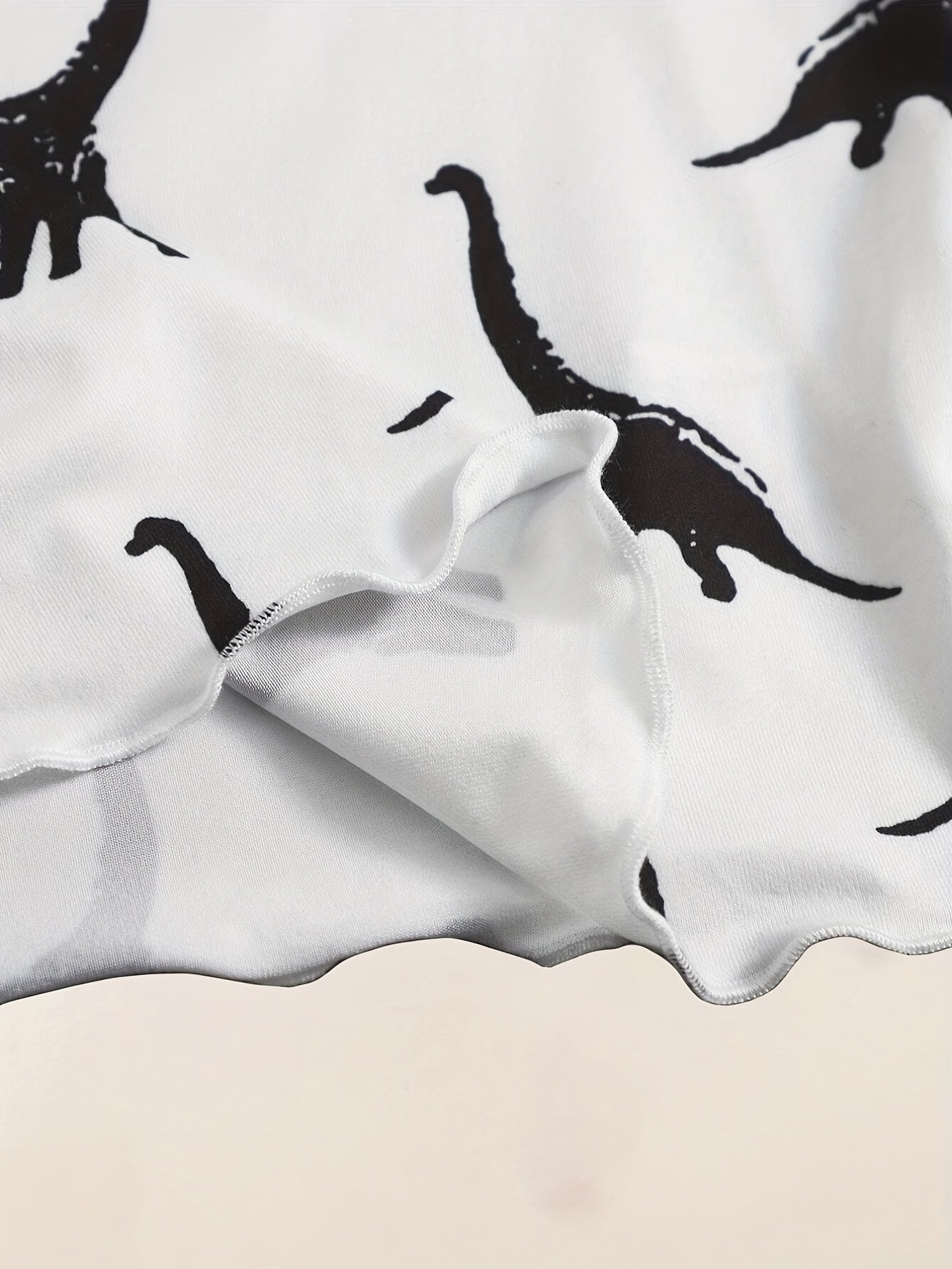3-Pack Dinosaur Print Tank Tops Crew Neck Sleeveless Summer Top