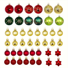 44pcs Shatterproof Christmas Ball Ornaments Set Wedding Party Tree Decor