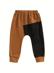 Boys Block Long Pants Casual Comfortable For Spring And Autumn Kids Clothes