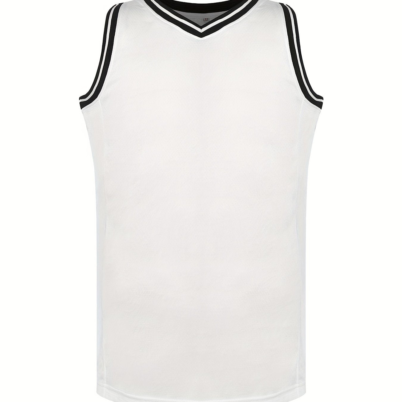 Men's Solid Basketball Jersey Active Breathable Sleeveless Shirt