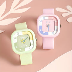 Square Sports Quartz Watch Candy Watch for Kids