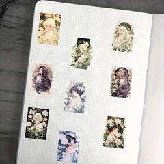 54pcs Anime Girls Waterproof Stickers Pack for Laptop Phone Luggage Notebook Bik