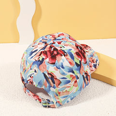 Colorful Floral Print Baseball Cap Breathable Casual Sunscreen Dad Hat
