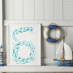 1 Set PET Hollow Out Drawing Painting Stencils with 1pc Art Paint Brushes