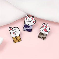 Cat Paw Brooch Pin Fun Animal Gift for Kids & Adults