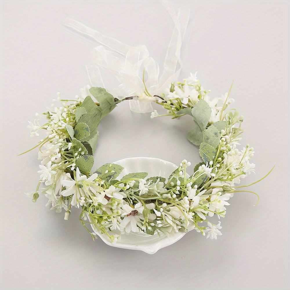 Kids' Simulated Rose Wreath Hair Accessories Set
