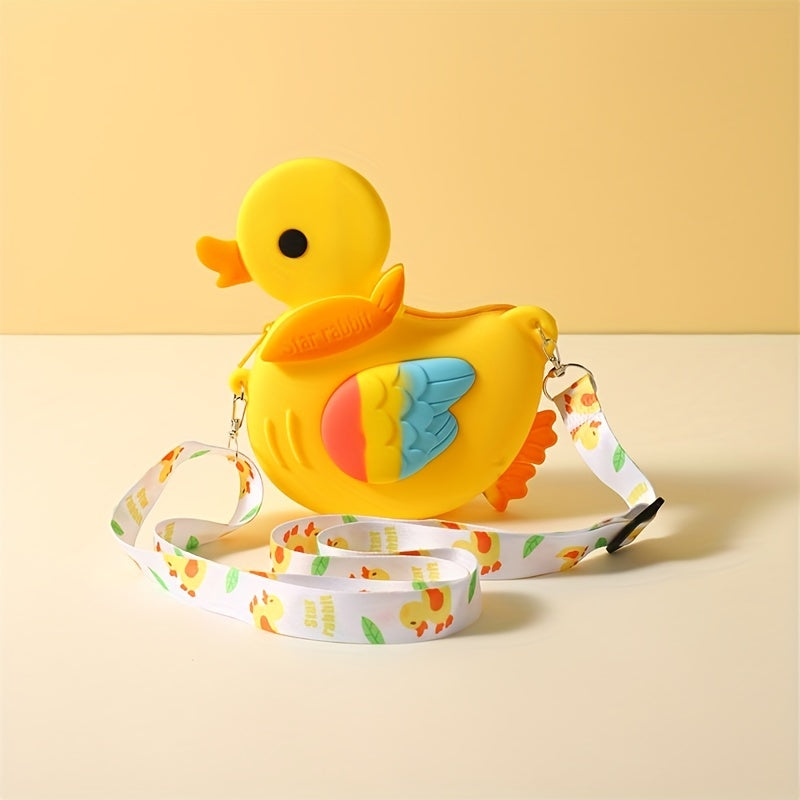 Cartoon Duck Messenger Bag Coin Purse Wallet for Kids