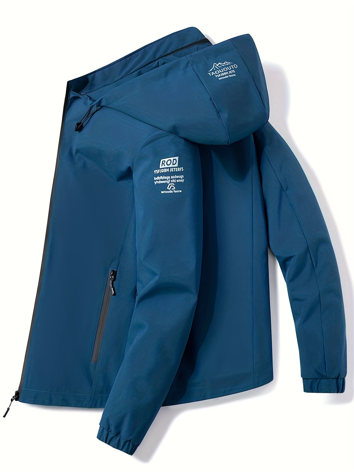 Boys Windbreaker Hooded Jacket Long Sleeve Zip Up Waterproof Jacket