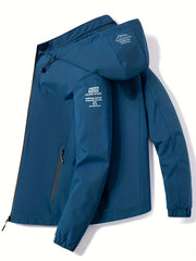 Boys Windbreaker Hooded Jacket Long Sleeve Zip Up Waterproof Jacket