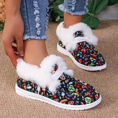 Colorful Skeleton Print Non Slip Sneakers Low Top Sport Shoes
