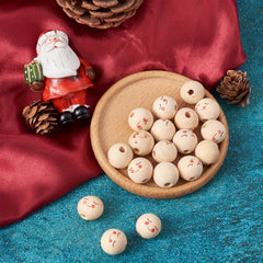 20pcs Large Hole Wooden Round Beads for DIY Decoration