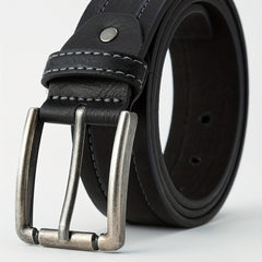 Men's Square Pin Buckle Leather Belt