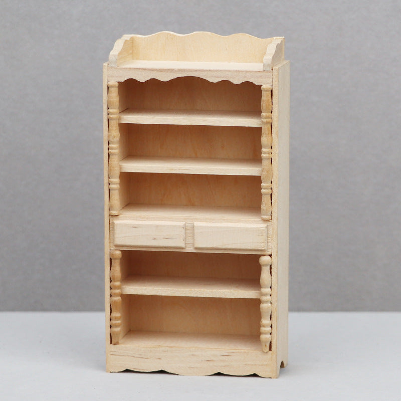 1:12 Scale Wooden Cabinet for Dollhouse Realistic Furniture Solid Wood