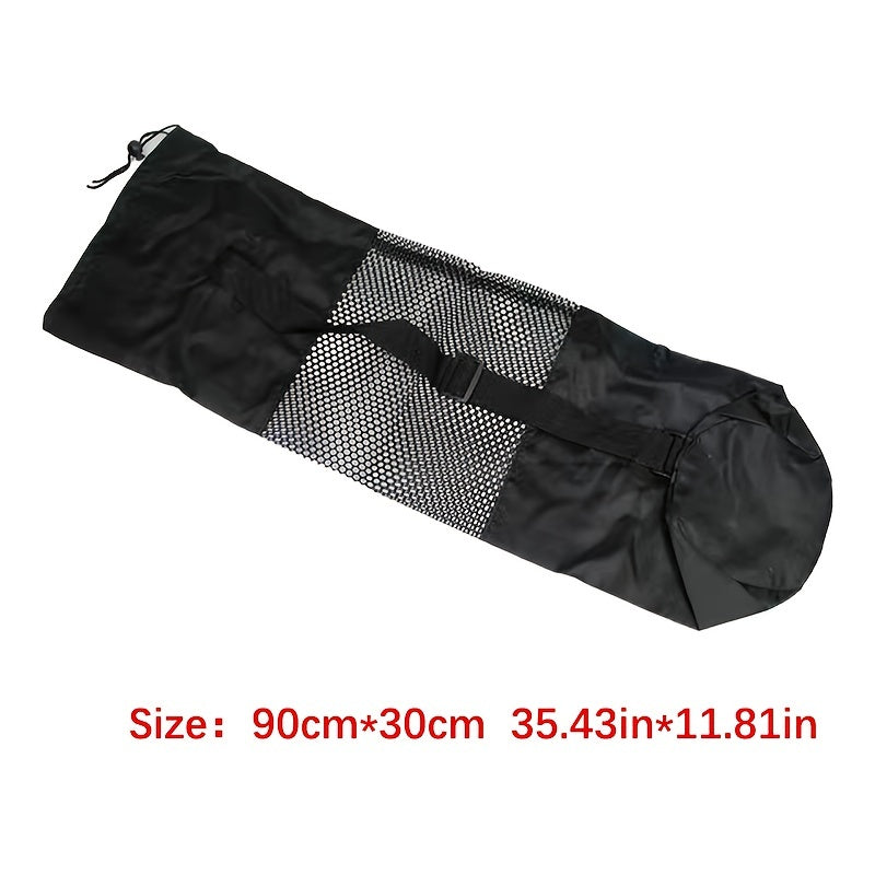 Yoga Mat Mesh Storage Bag Large Capacity Drawstring Canvas Bag