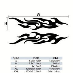 Flame Pattern Bumper Stickers, Waterproof Decorative for Car Scratches