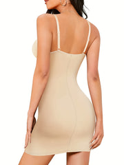 SCARBORO Full Slip Shapewear V Neck Tummy Control Adjustable Straps